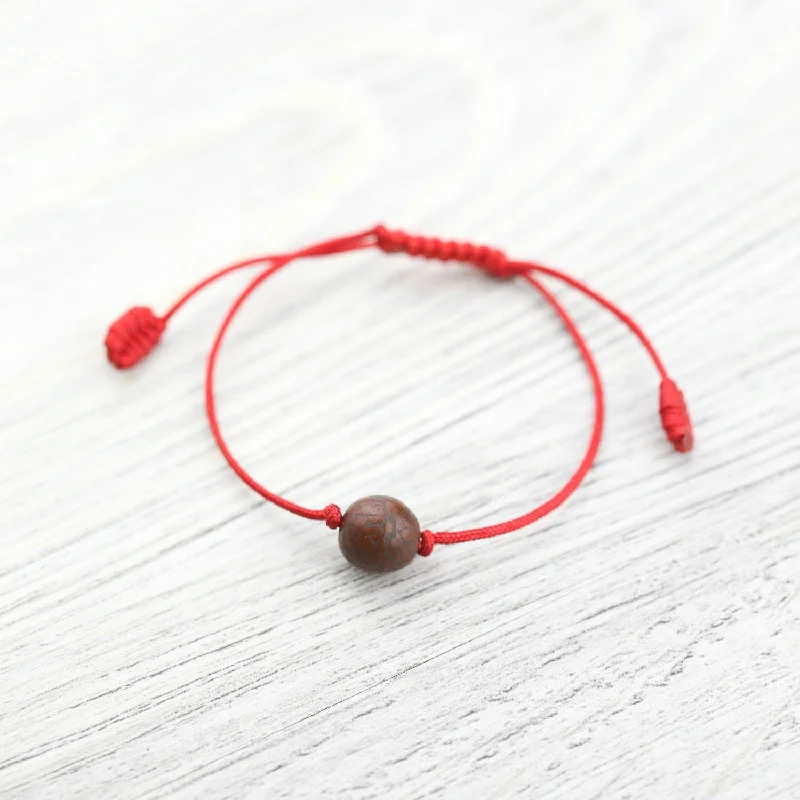 Women’s engraved bracelets-Red String Bodhi Bracelet