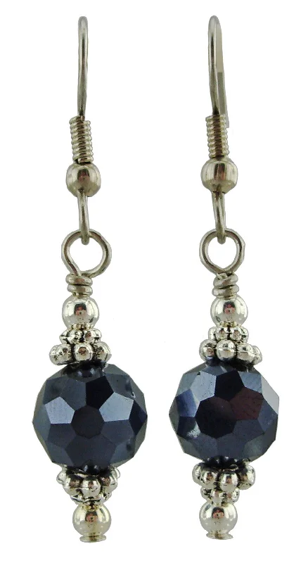 Women’s statement earrings-Hematite Sparkle Earrings