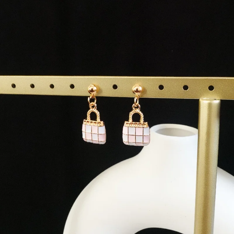 Women’s fashion earrings-Lock Drop Earrings