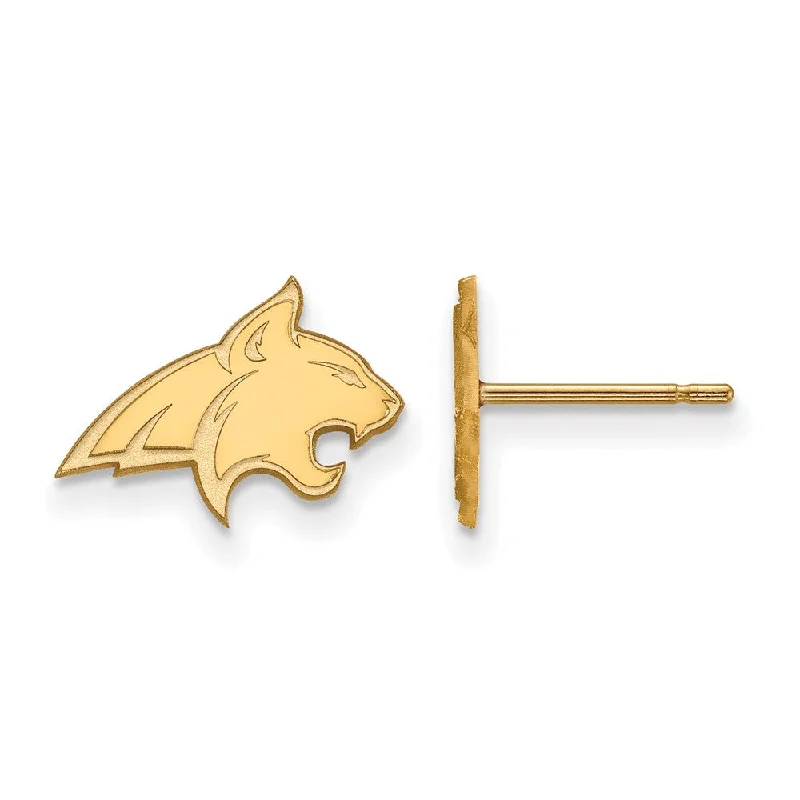 Women’s high fashion earrings-14k Gold Plated Silver Montana State Univ. XS (Tiny) Post Earrings