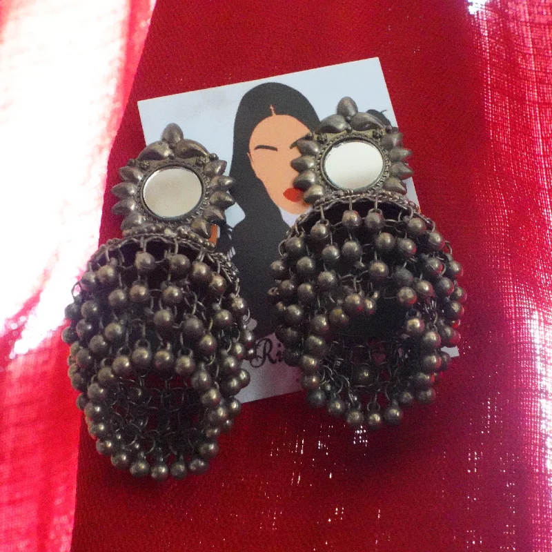 Women’s rhinestone earrings-Trending Oxidized Earrings