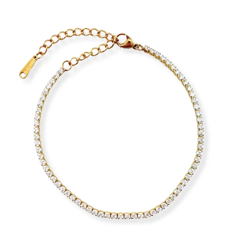 Women’s trendy bangles-Tennis Chain Bracelet