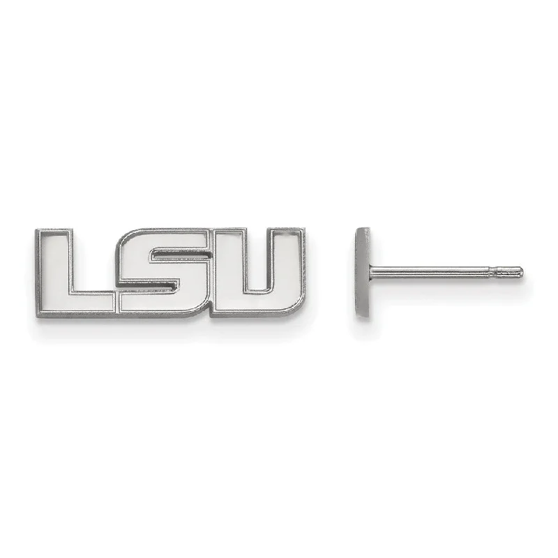 Women’s geometric earrings-Sterling Silver Louisiana State University XS 'LSU' Post Earrings