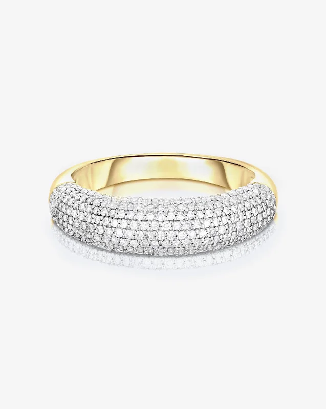 Women’s crystal rings-Pavé Diamond Cloud Ring