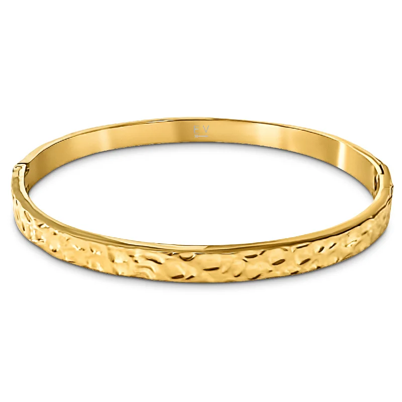 Women’s patterned bangles-Maribel Hammered Bangle Bracelet