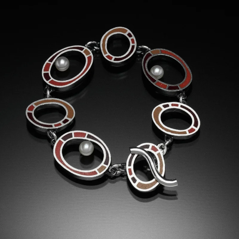 Women’s wedding bracelets-Oval Bracelet (red)