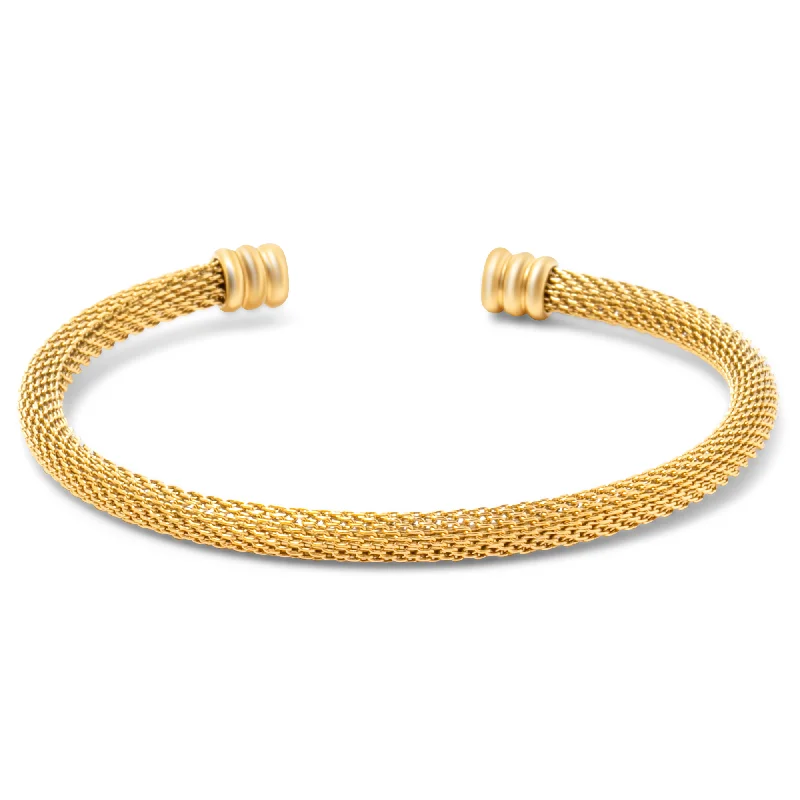 Women’s thin bracelets-Sinclair Mesh Cuff Bracelet