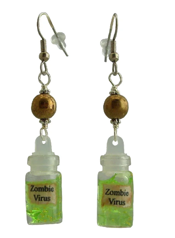 Women’s huggie earrings-Zombie Virus Earrings