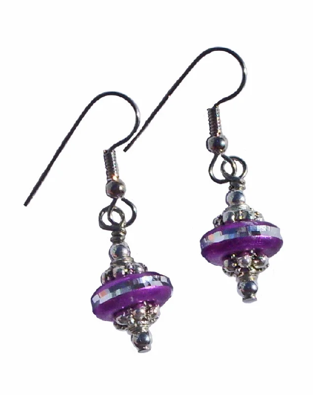 Women’s elegant earrings-Purple Dazzle Earrings