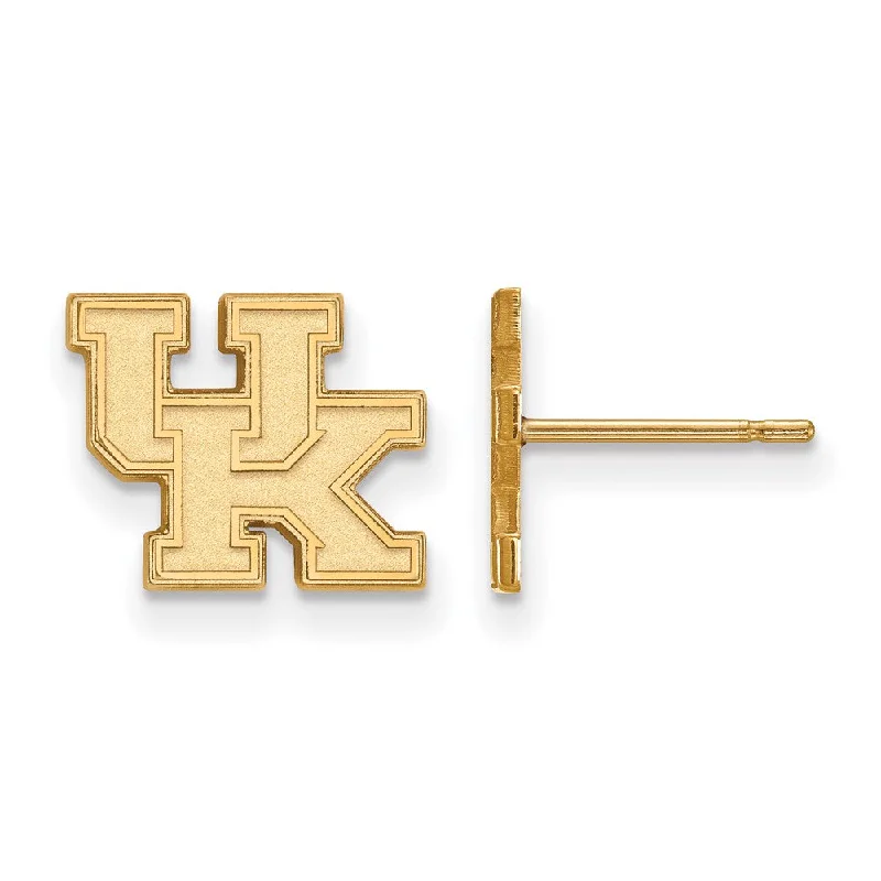 Women’s black diamond earrings-14k Gold Plated Silver Univ. of Kentucky XS (Tiny) Post Earrings