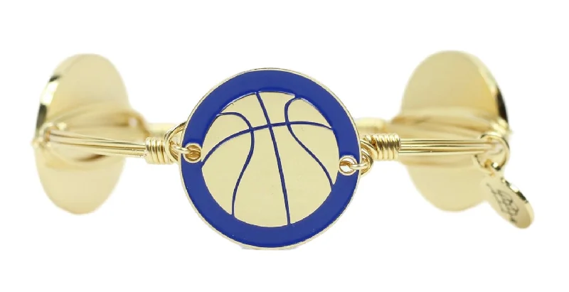 Women’s luxury bracelets-The Basketball Bangle Bracelet - Blue