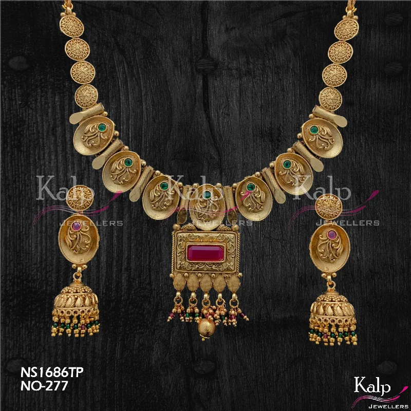 Women’s inspirational necklaces-Kalp Jewellers Copper Gold Plated Necklace Set