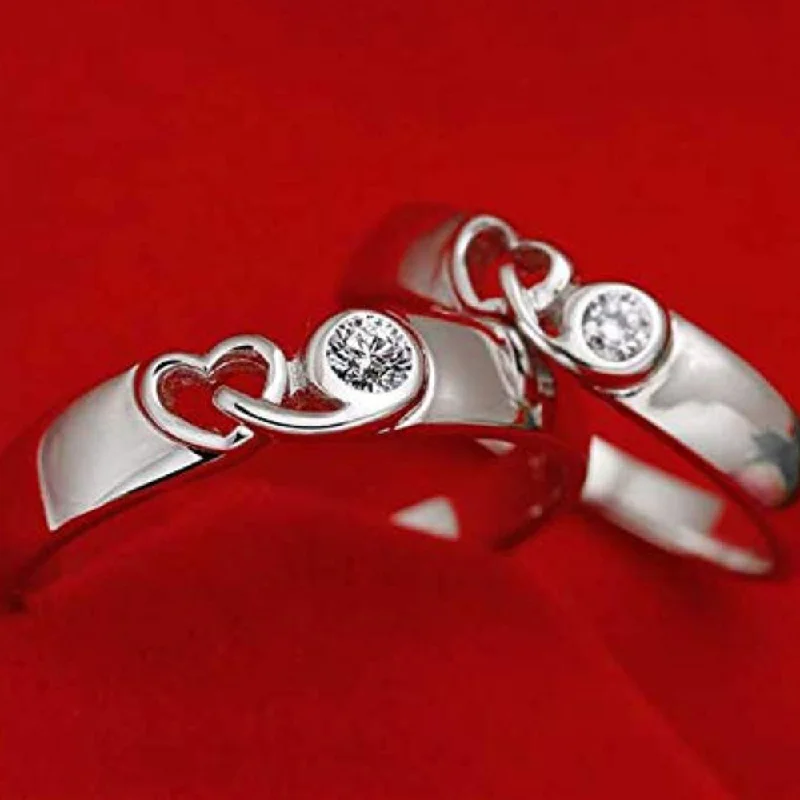 Women’s handmade rings-Asmitta Rhodium Plated Couple Ring - Special Gift For Someone Special