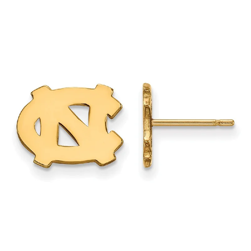 Women’s rhinestone earrings-14k Yellow Gold U of North Carolina XS (Tiny) Post Earrings