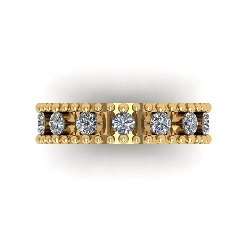 Women’s sparkling engagement rings-Diamond Bar Band