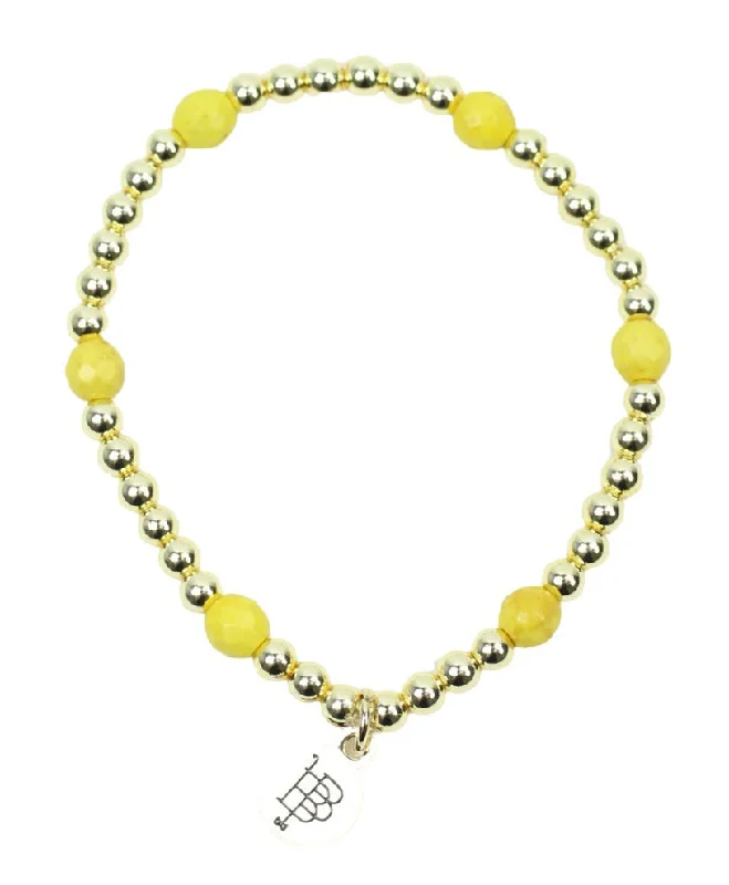 Women’s trendy bangles-Lexi Stacker Bracelet - Yellow