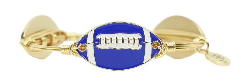 Women’s luxury bangles-The Football Bangle Bracelet - Blue