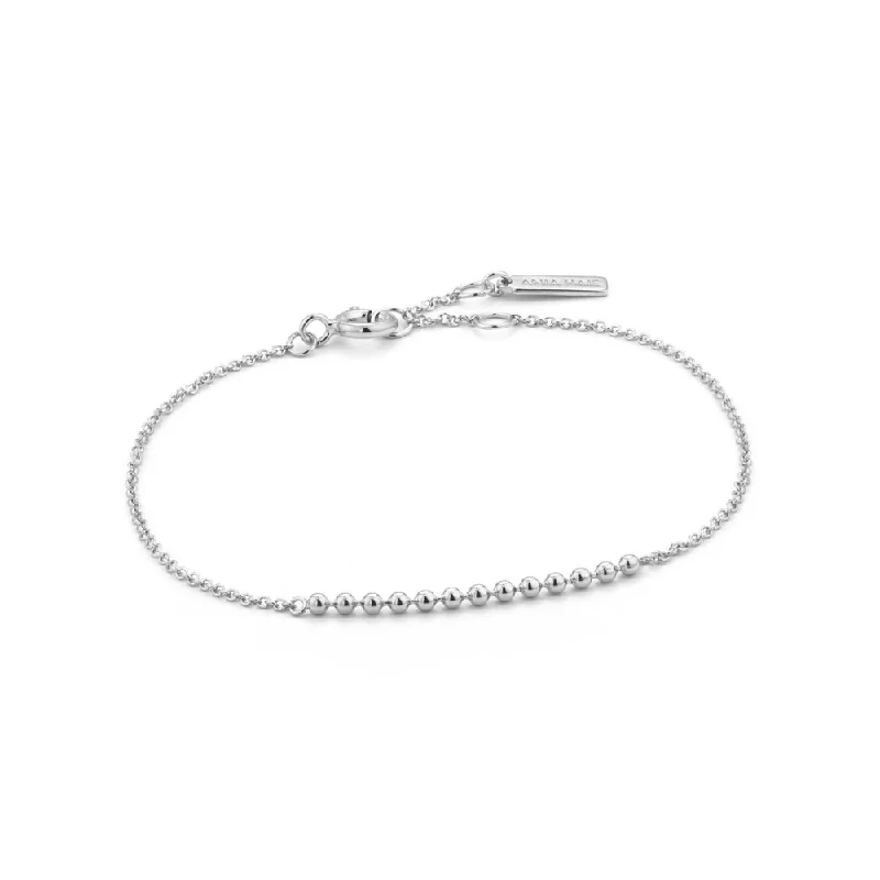 Women’s simple bangles-Sterling Silver Ball Bar Bracelet by Ania Haie