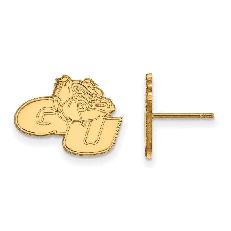 Women’s asymmetrical earrings-10k Yellow Gold Gonzaga University Small Post Earrings