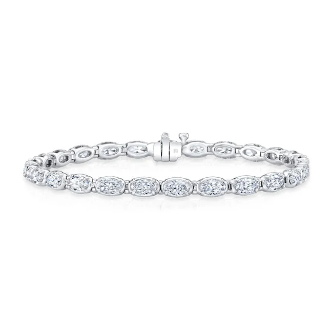 Women’s tennis bracelets-Moval Diamond Tennis Bracelet