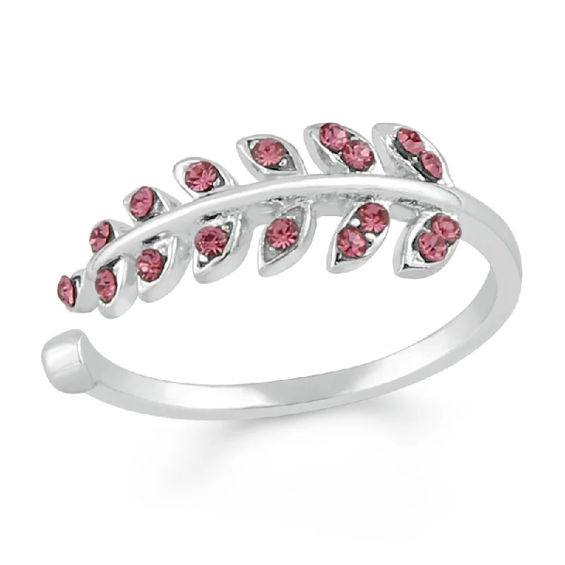 Women’s fashion rings-Mahi Cute Leafy Adjustable Finger ring