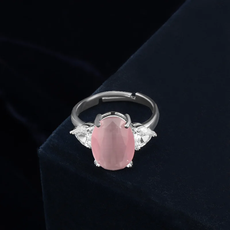 Women’s carved rings-Nipura Oval Blush Legacy Ring