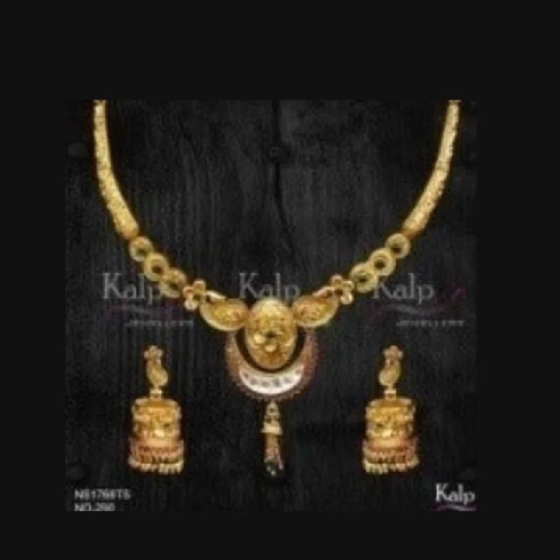 Women’s adjustable necklaces-Kalp Jewellers Copper Gold Plated Necklace Set