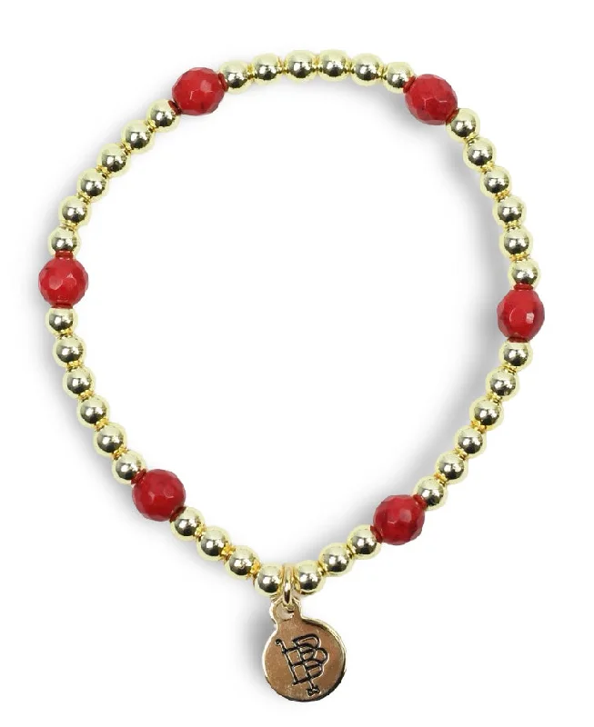 Women’s exotic bracelets-Lexi Stacker Bracelet - Red