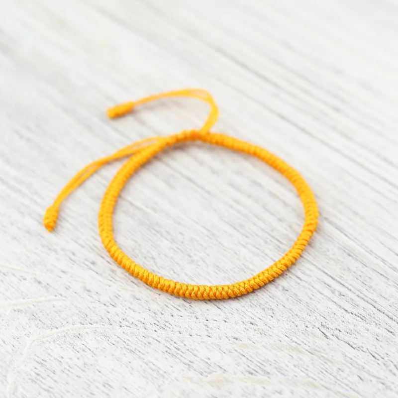 Women’s classic bracelets-Tibetan Traditions Yellow Knotted Bracelet