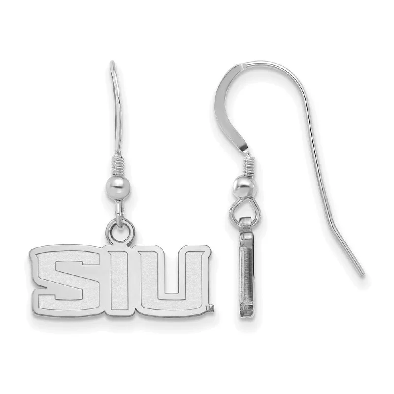 Women’s long gold earrings-Sterling Silver Southern Illinois University XS (Tiny) Dangle Earrings