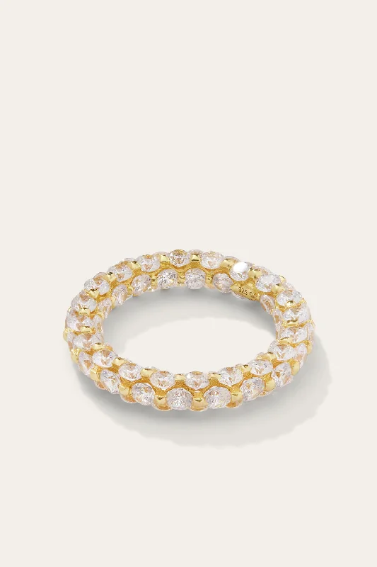 Women’s promise rings-Gatsby gold vermeil ring