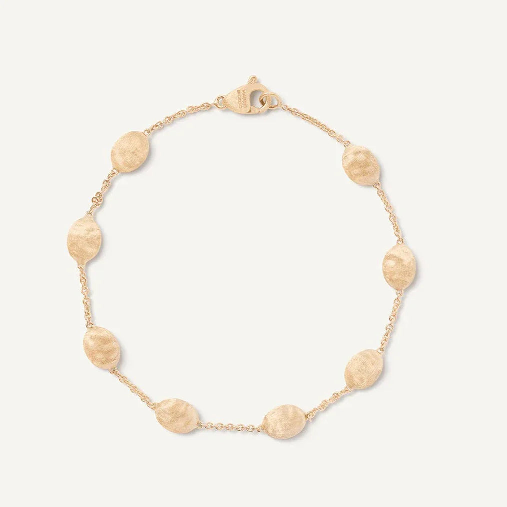 Women’s animal print bracelets-Siviglia Collection 18K Yellow Gold Medium Bead Bracelet