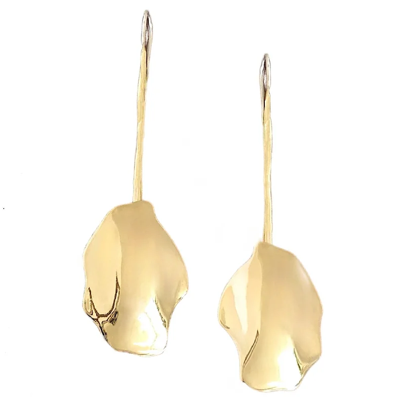 Women’s drop earrings-Petal Drop Earrings