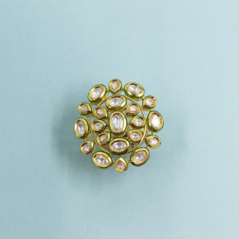 Women’s statement rings-Nipura Kundan Charu Ring