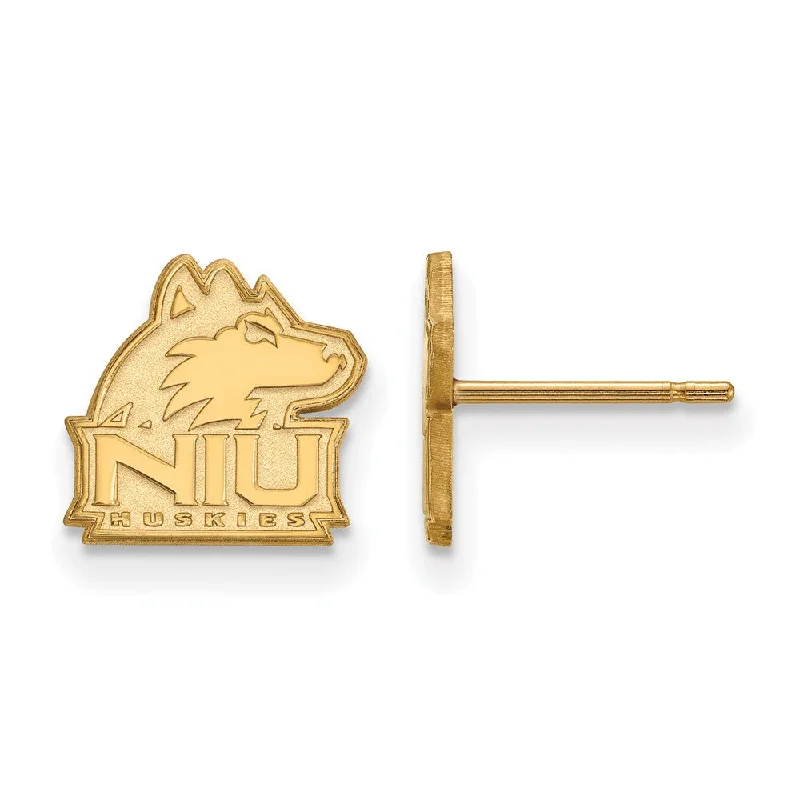 Women’s bohemian earrings-14k Gold Plated Silver Northern Illinois Univ. Post Earrings