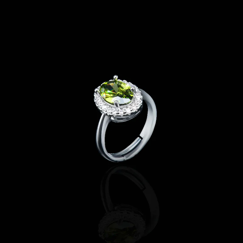 Women’s cocktail rings-Nipura Forrest Zircon Halo Ring