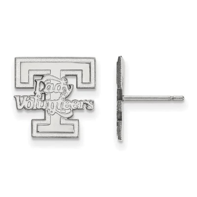 Women’s luxury earrings-10k White Gold University of Tennessee Small Post Earrings