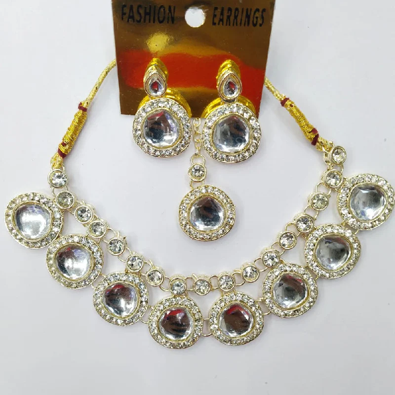 Women’s multi-strand necklaces-Manisha Jewellery Gold Plated Austrian Stone And Crystal Stone Necklace Set