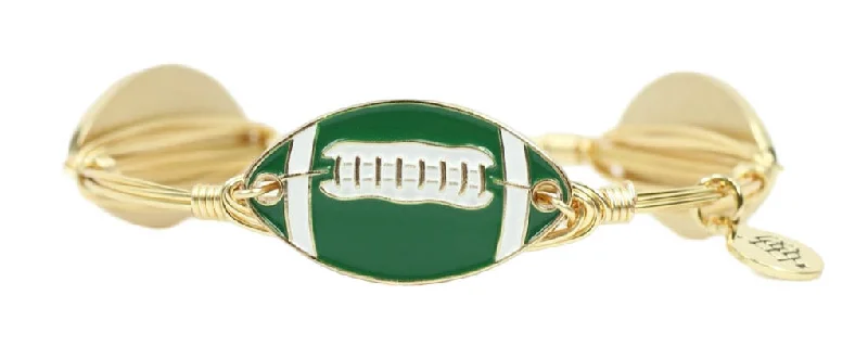 Women’s stretch bracelets-The Football Bangle Bracelet - Green