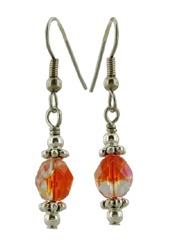 Women’s drop earrings-Orange Drop Earrings