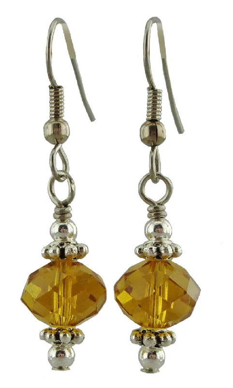 Women’s pearl earrings-Amber Sparkle Earrings