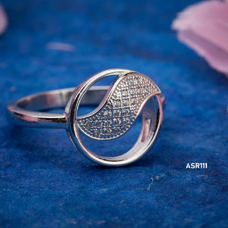 Women’s two-stone rings-Ashtahnika 925 Sterling Silver Ring