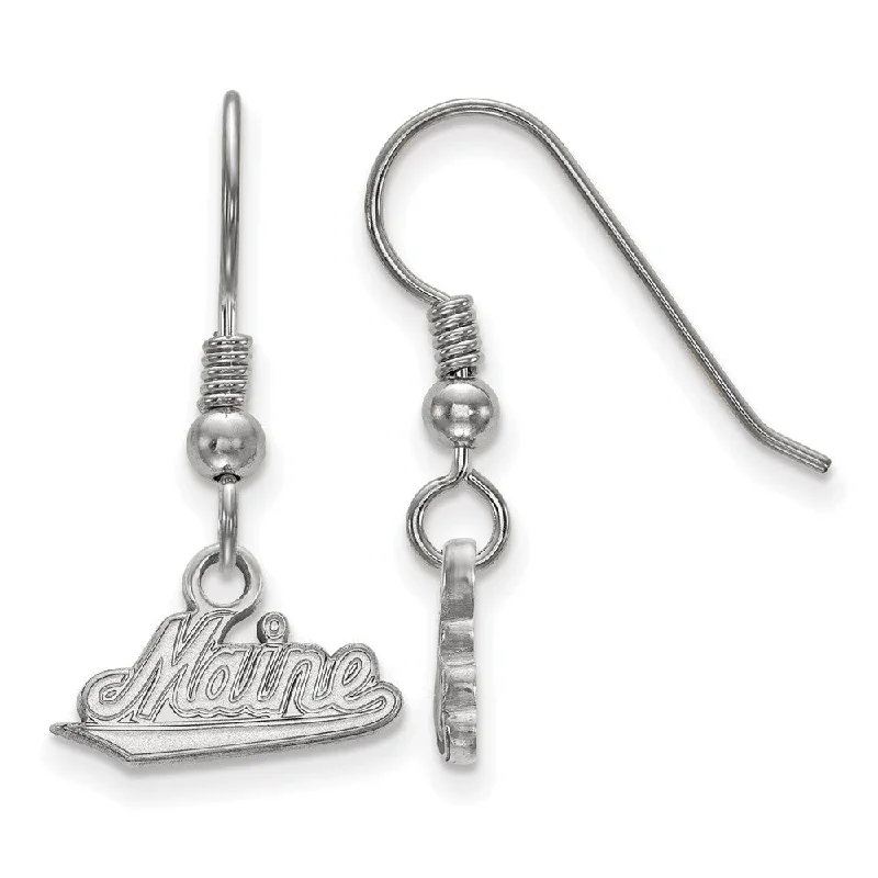 Women’s high fashion earrings-Sterling Silver University of Maine Small Dangle Earrings