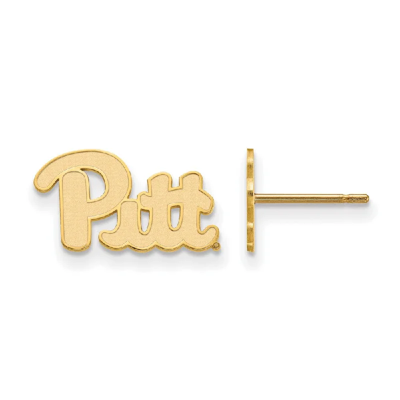 Women’s dangly earrings-10k Yellow Gold University of Pittsburgh XS (Tiny) Post Earrings