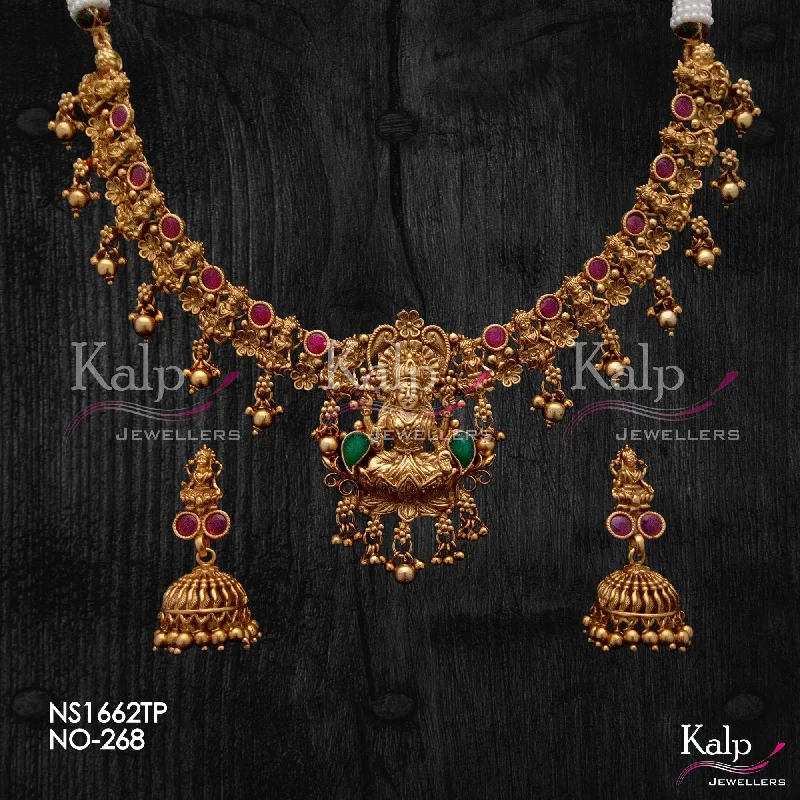 Women’s pendant necklaces-Kalp Jewellers Copper Gold Plated Necklace Set