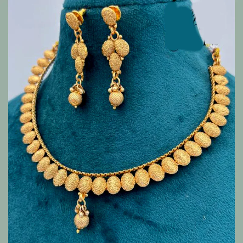 Women’s pearl necklaces-Jewel Addiction Copper Gold Necklace Set