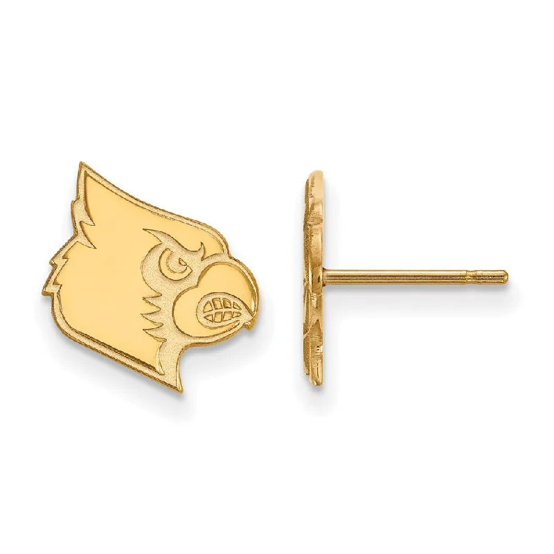 Women’s platinum earrings-10k Yellow Gold University of Louisville Small Post Earrings