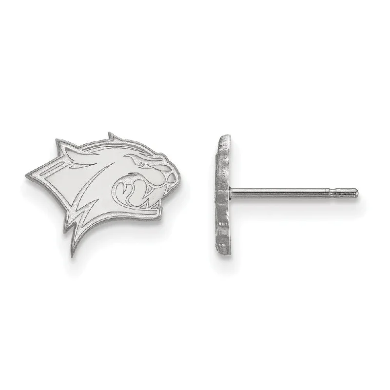 Women’s asymmetrical earrings-14k White Gold Univ. of New Hampshire XS (Tiny) Post Earrings