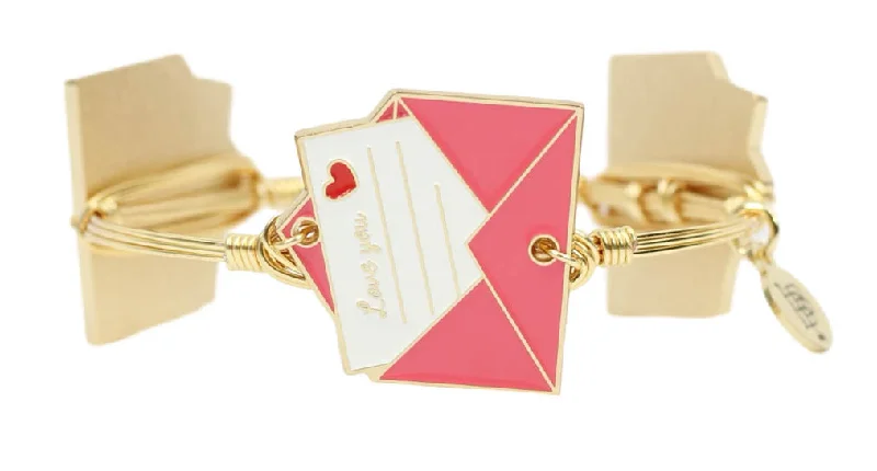 Women’s solid bangles-The Love Letter Bangle Bracelet