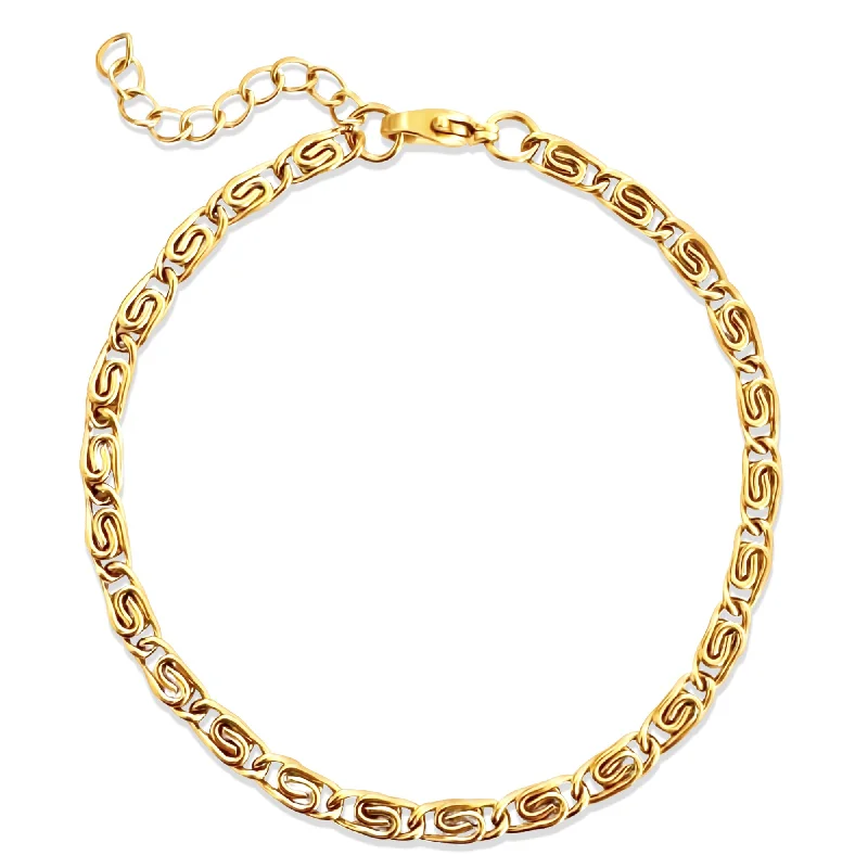 Women’s floral bangles-Ornella Snail Chain Bracelet